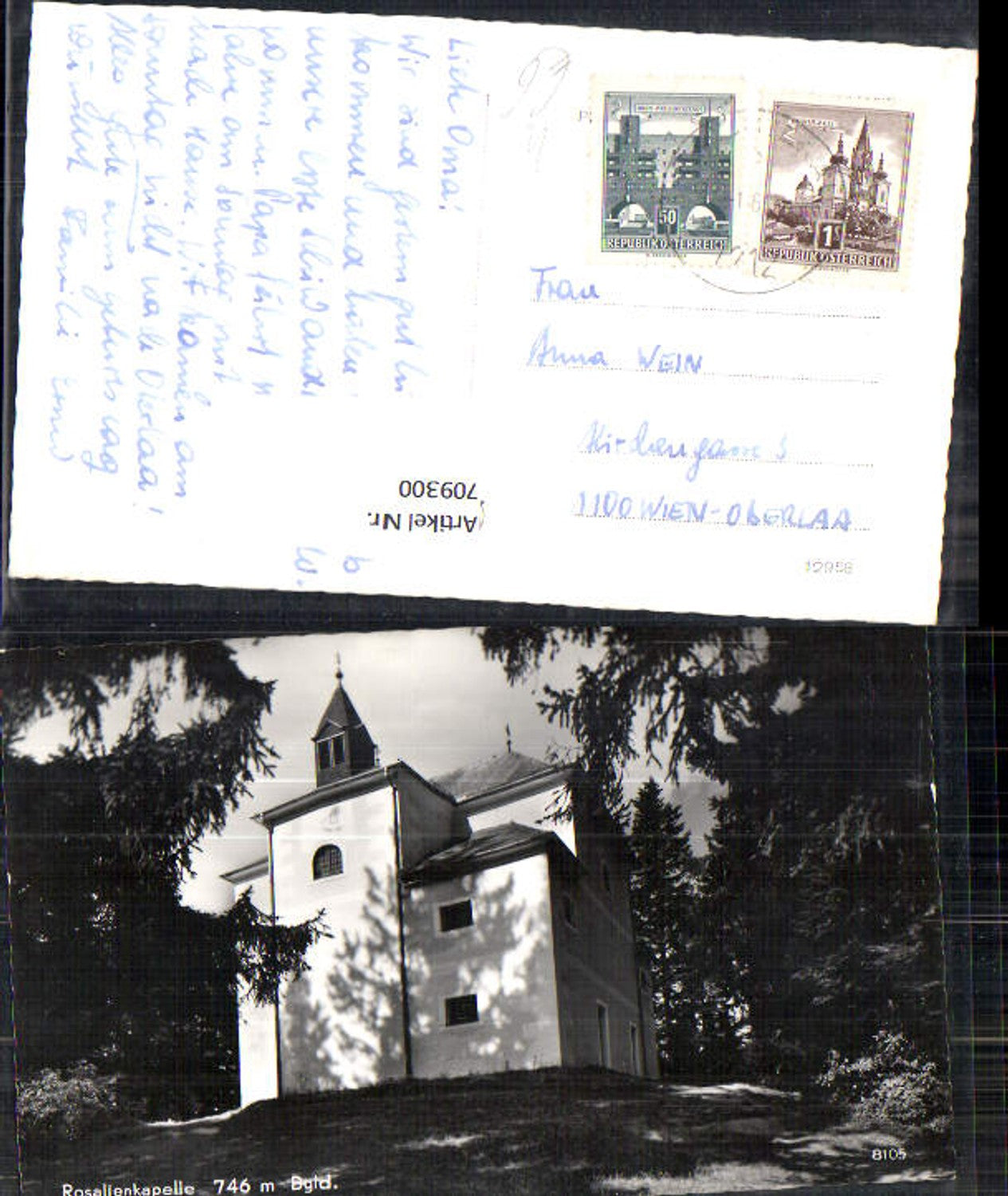 709300 Foto AK Rosalienkapelle Rosalia Forchtenstein Kapelle