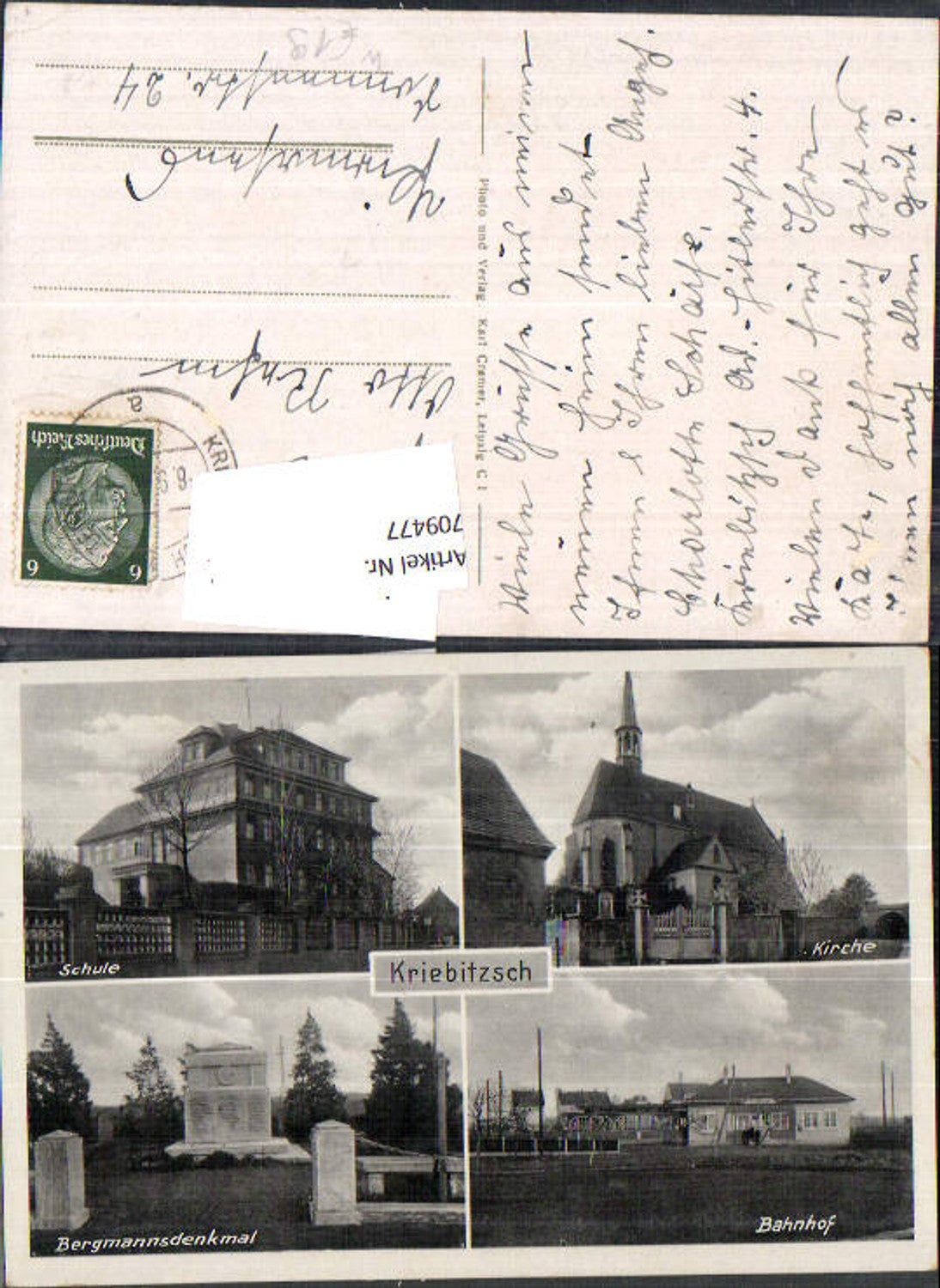 709477 Kriebitzsch train station church Rositz