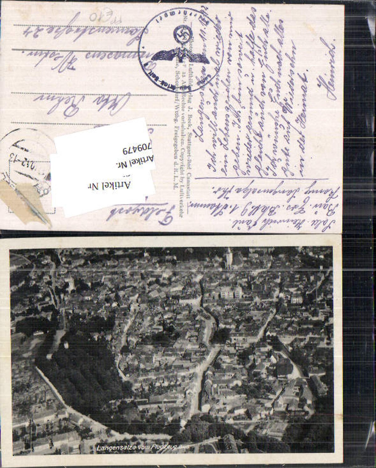 709479 Aerial photograph Langensalza Aerial view Thuringia Field post
