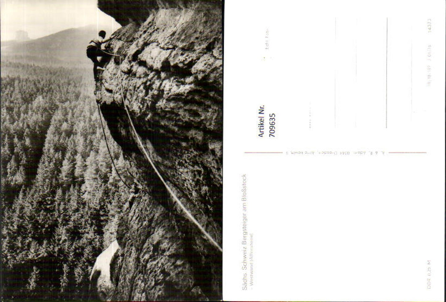 709635 Sächsische Schweiz Rathen Kletterer Bergsteiger