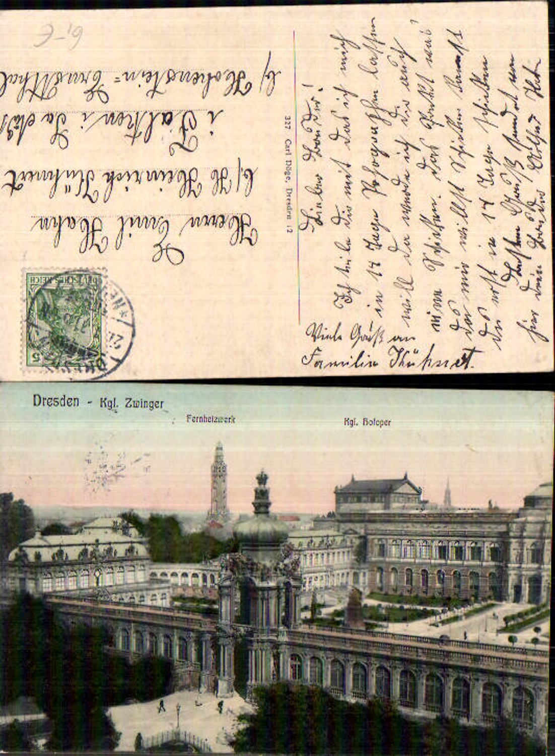 709683 Dresden Hofoper Fernheizwerk Zwinger gel Falken Callenberg Hohenstein Ernstthal