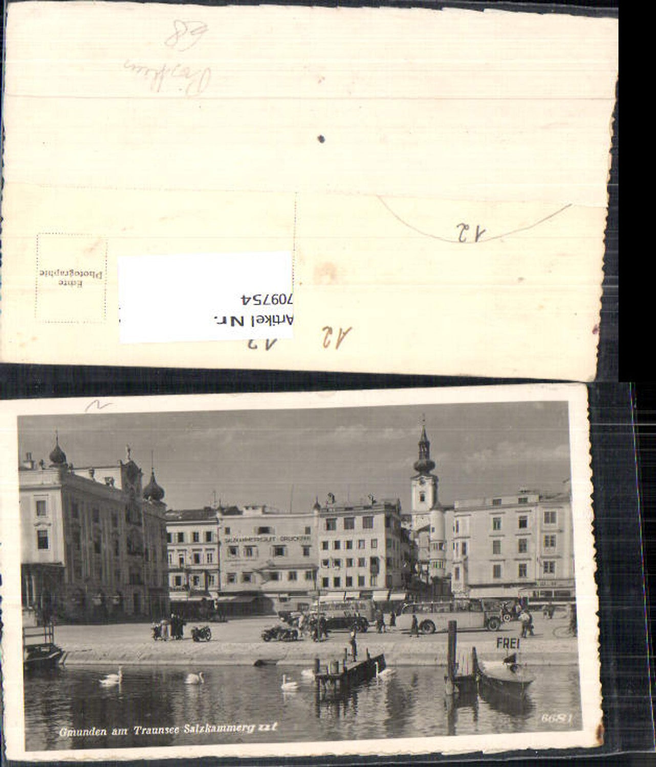 709754 Gmunden am Traunsee Bus Autobus Postbus Platz Hafen