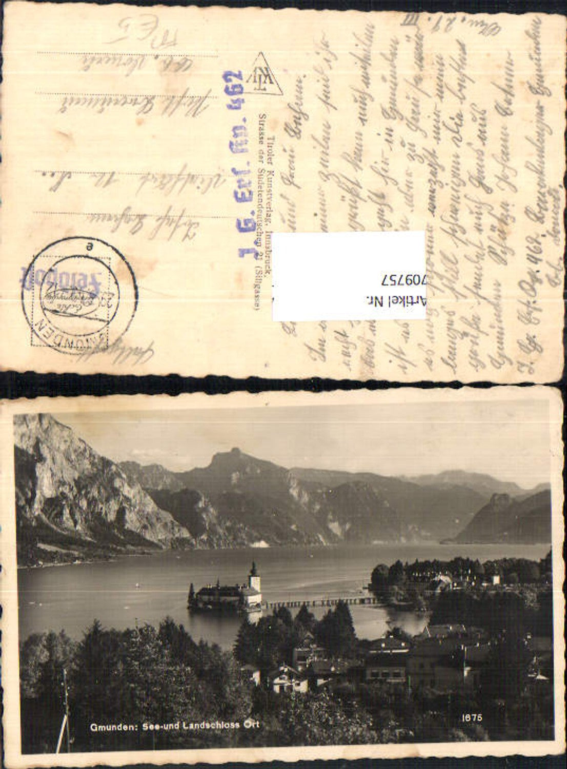 709757 Gmunden am Traunsee Feldpost gel Braunau