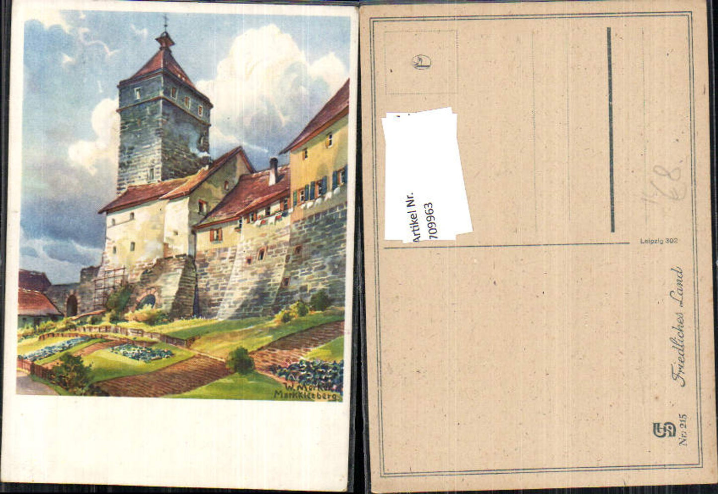 709963 Künstler AK W. Merker Markkleeberg Schloss Kr. Leipzig