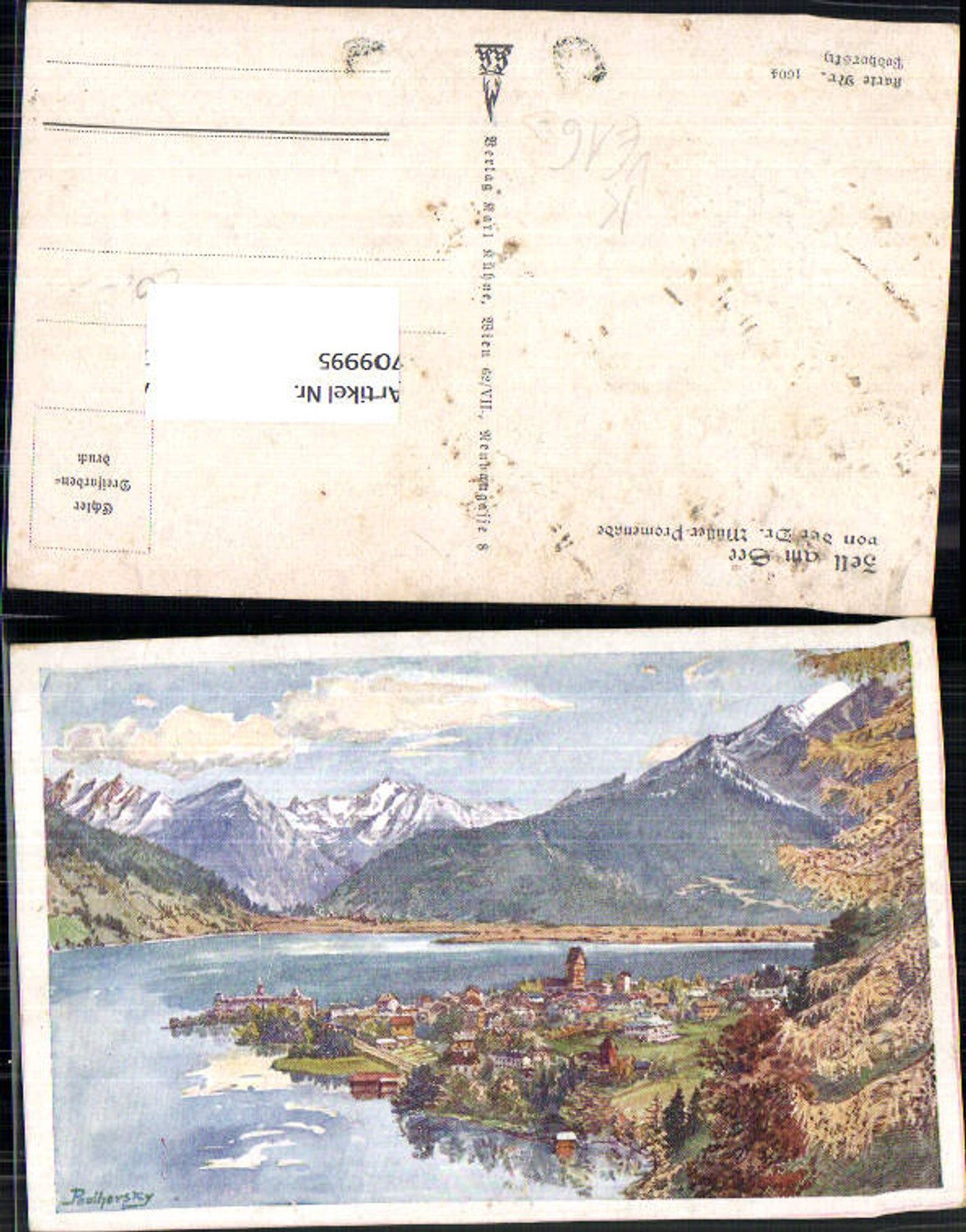 709995 Künstler AK Podhorsky Zell am See Deutscher Schulverein 1604