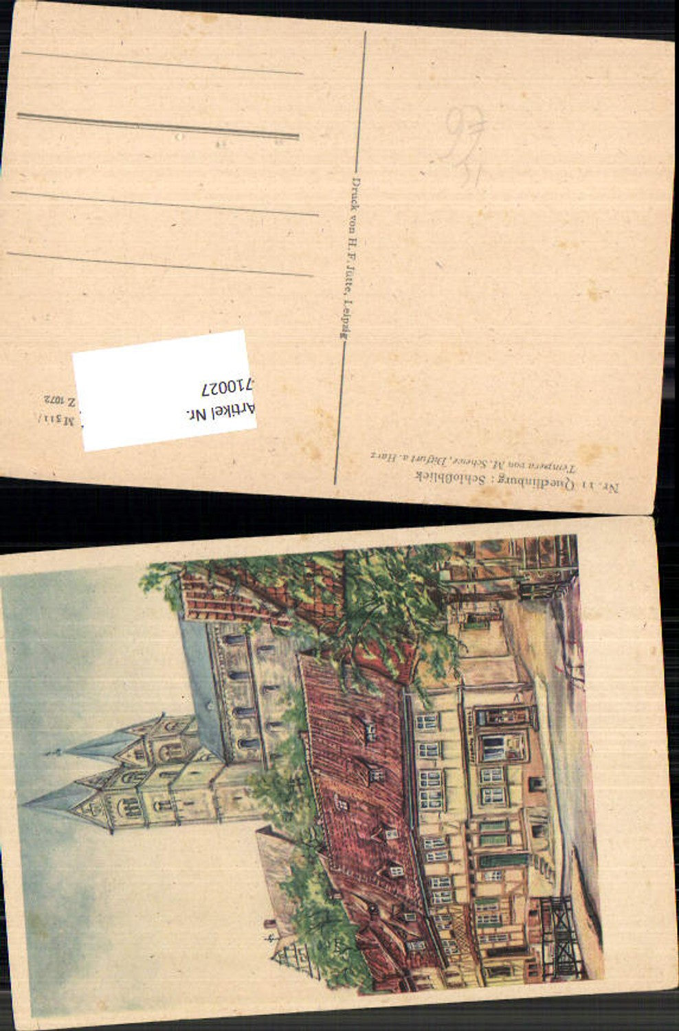 710027 Künstler AK M. Schewe Quedlinburg