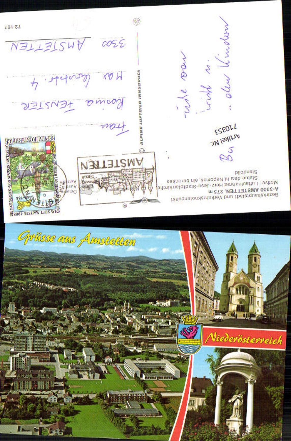 710353 Amstetten Fliegeraufnahme Luftbild