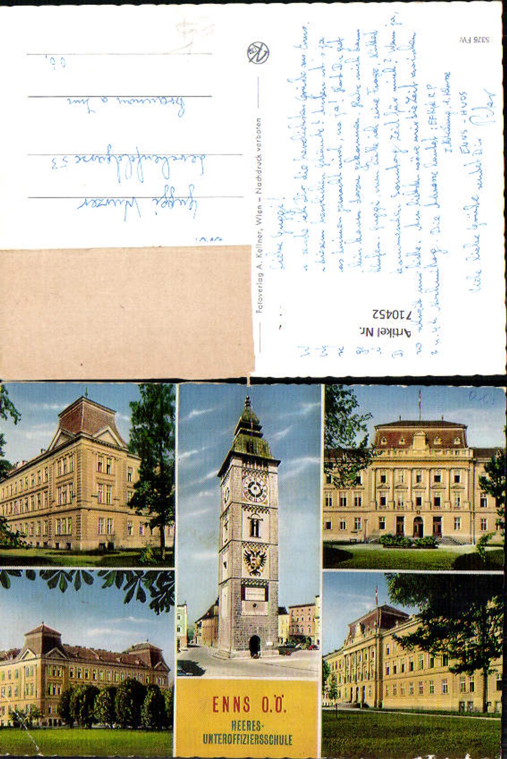 710452 Mehrbild AK Enns Stadtturm Heeres Unteroffiziersschule
