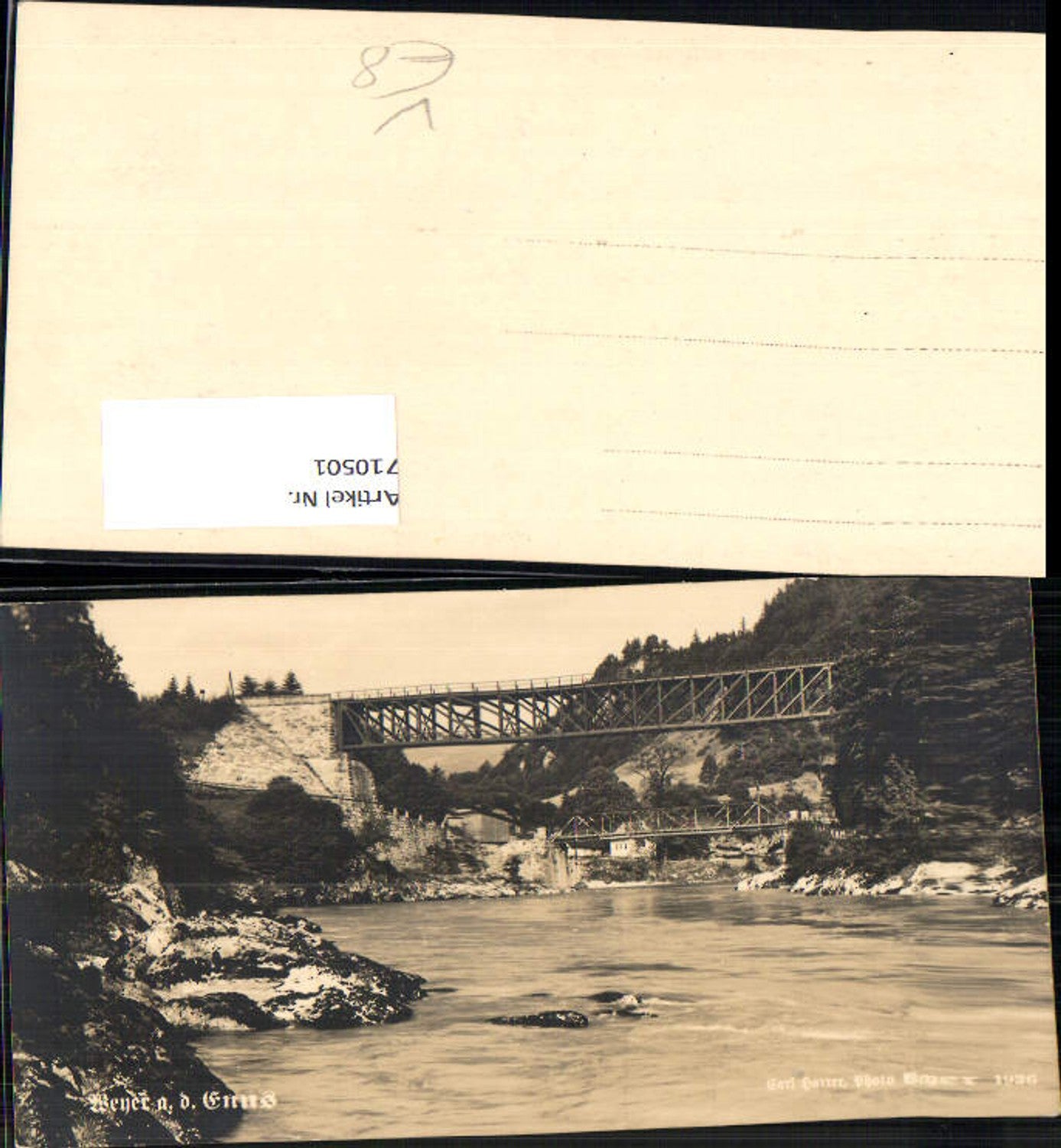 710501 Weyer an der Enns Brücken pub Carl Harrer Photo Weyer 1926