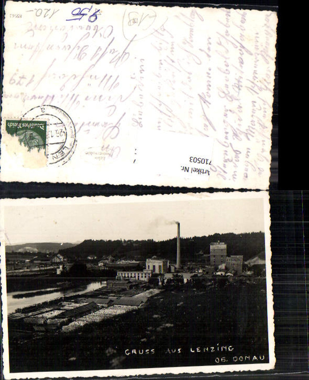 710503 Seltene Foto AK Lenzing Papierfabrik