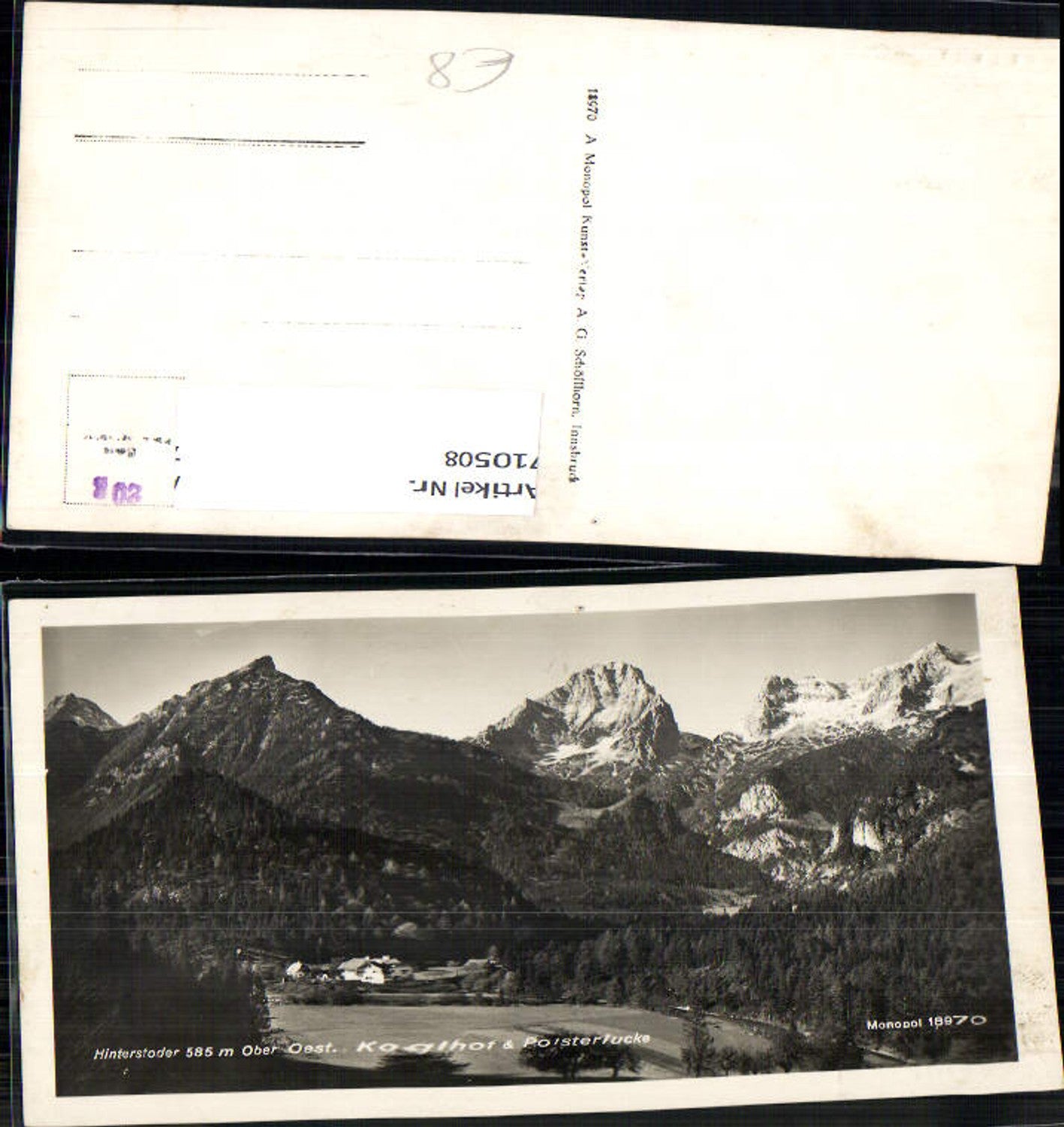 710508 Foto AK Hinterstoder mit Ober Öst. Koglhof u. Polsterlucke