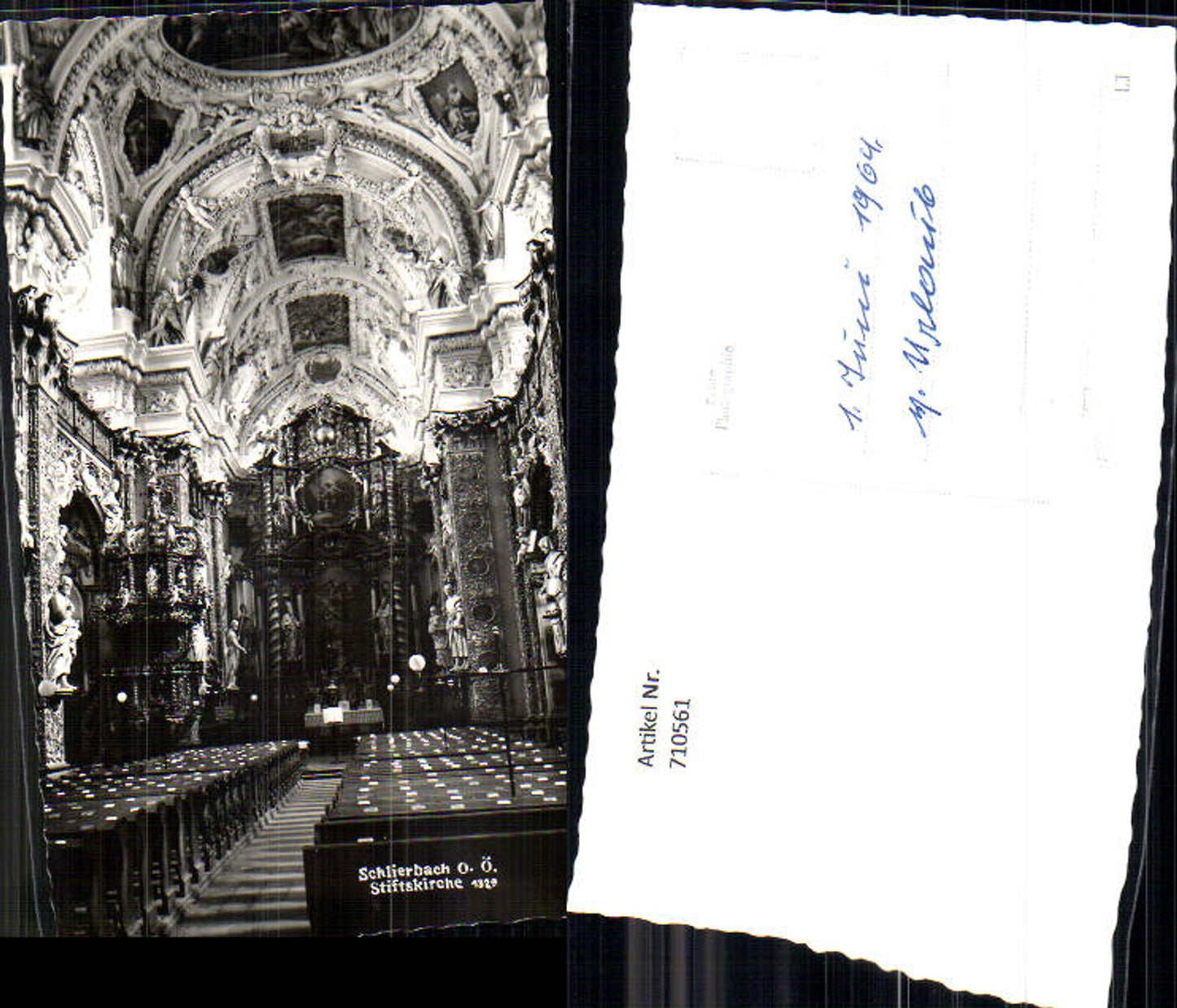710561 Foto AK Schlierbach Stiftskirche Kirche Innenansicht