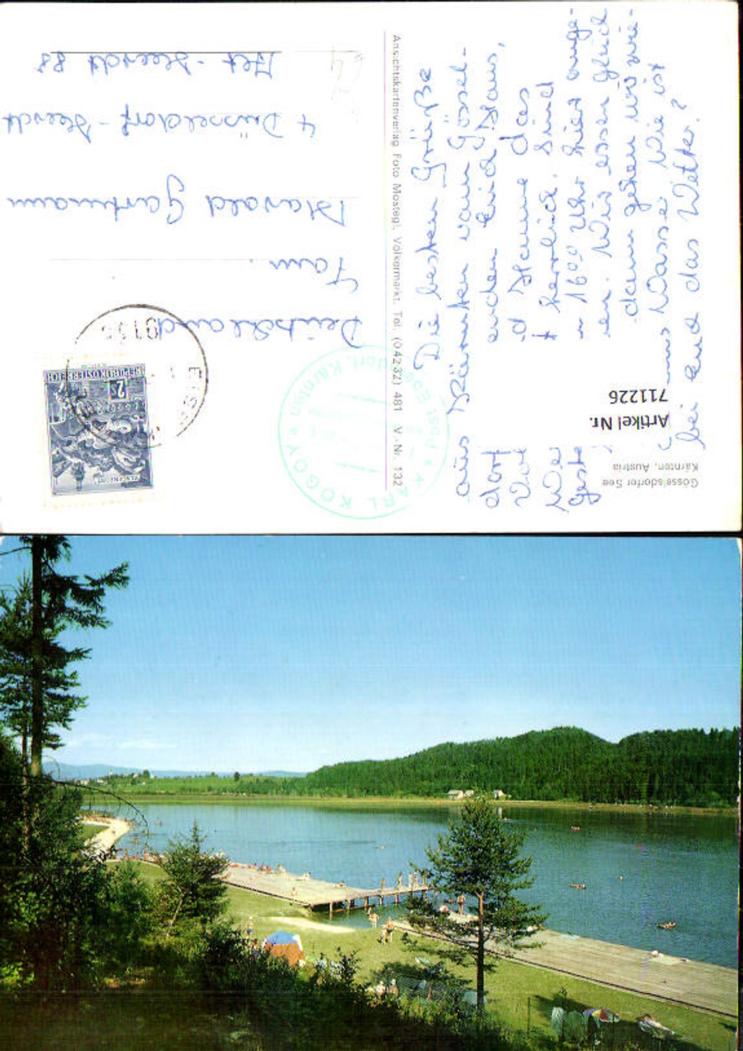 711226 Gösselsdorfer See Eberndorf Sittersdorf bathing beach