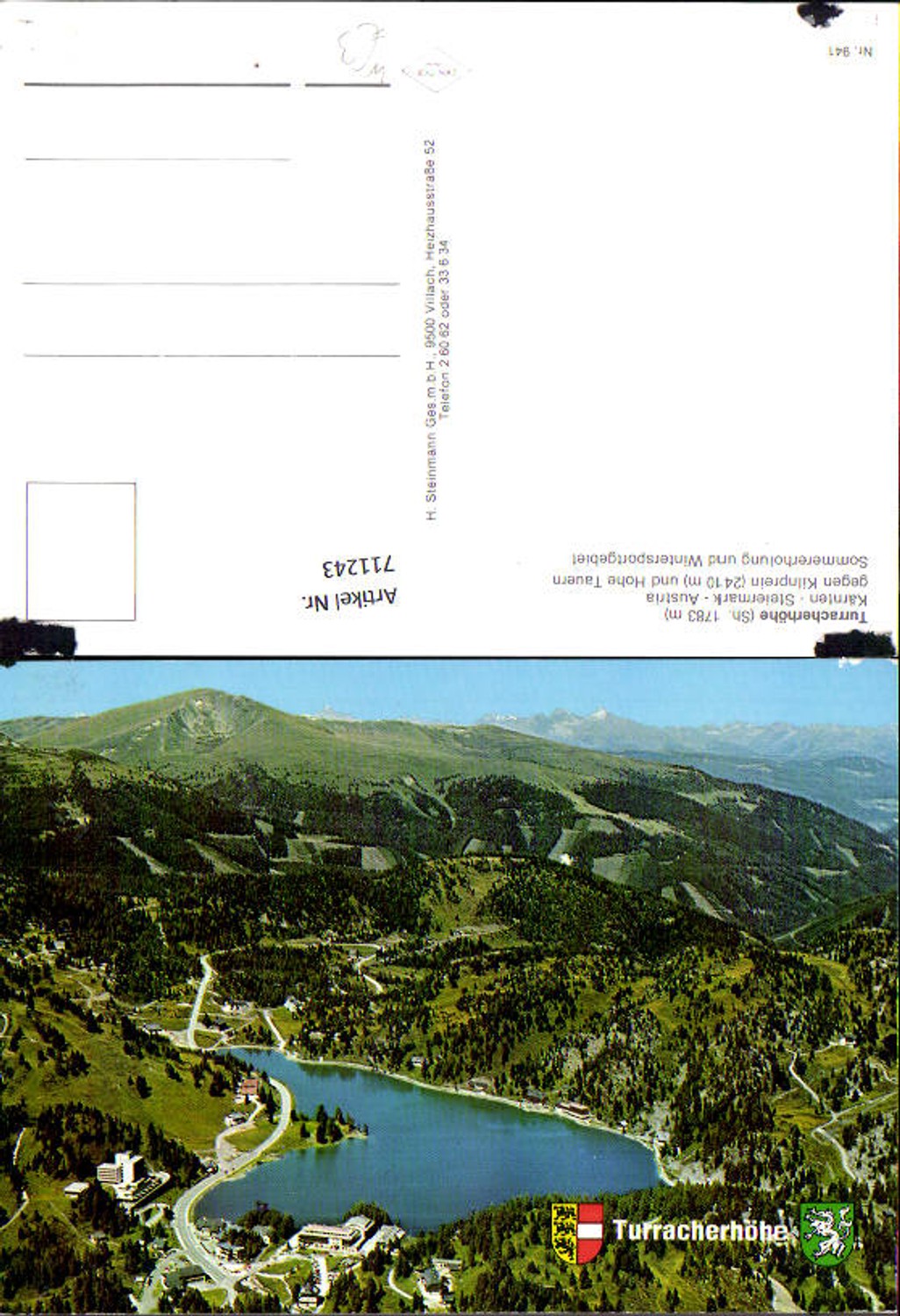 711243 Turracherhöhe geg. Kilnprein u. Hohe Tauern Ebene Reichenau