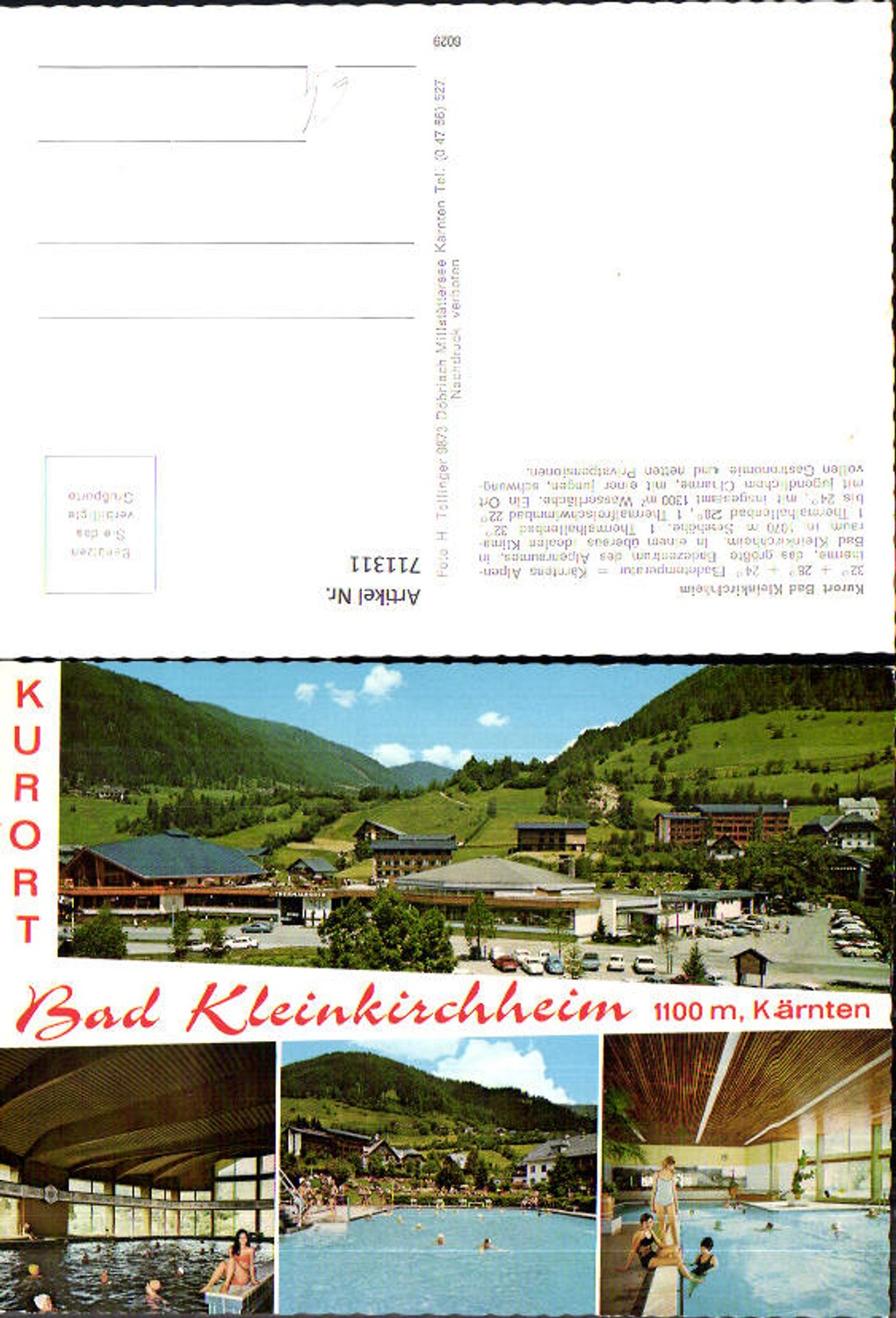 711311 Mehrbild AK Bad Kleinkirchheim Kurort Hallenbad Freibad