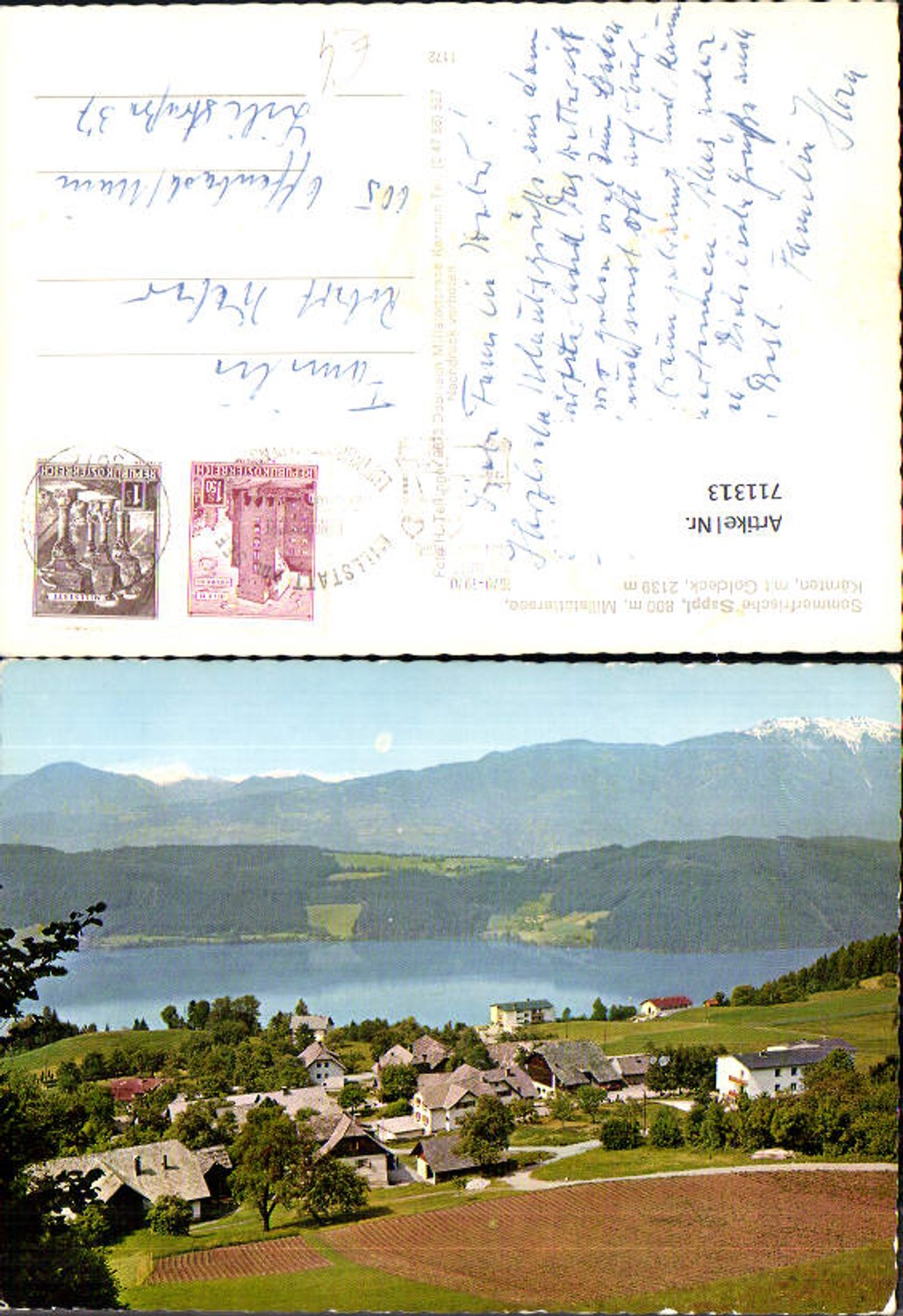 711313 Sappl Millstättersee mit Goldeck
