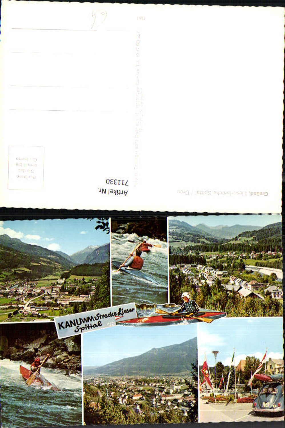 711330 Multi-image AK Gmünd Lieserbrücke Spittal an der Drau Canoe World Championship course Lieser VW Beetle Watersports