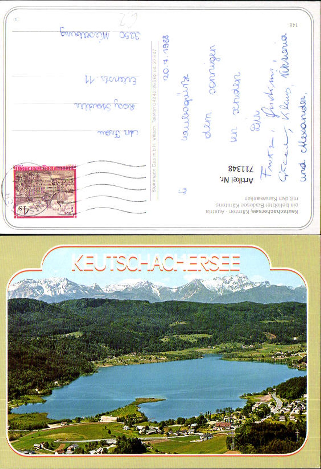 711348 Keutschachersee mit d. Karawanken Keutschach a. See
