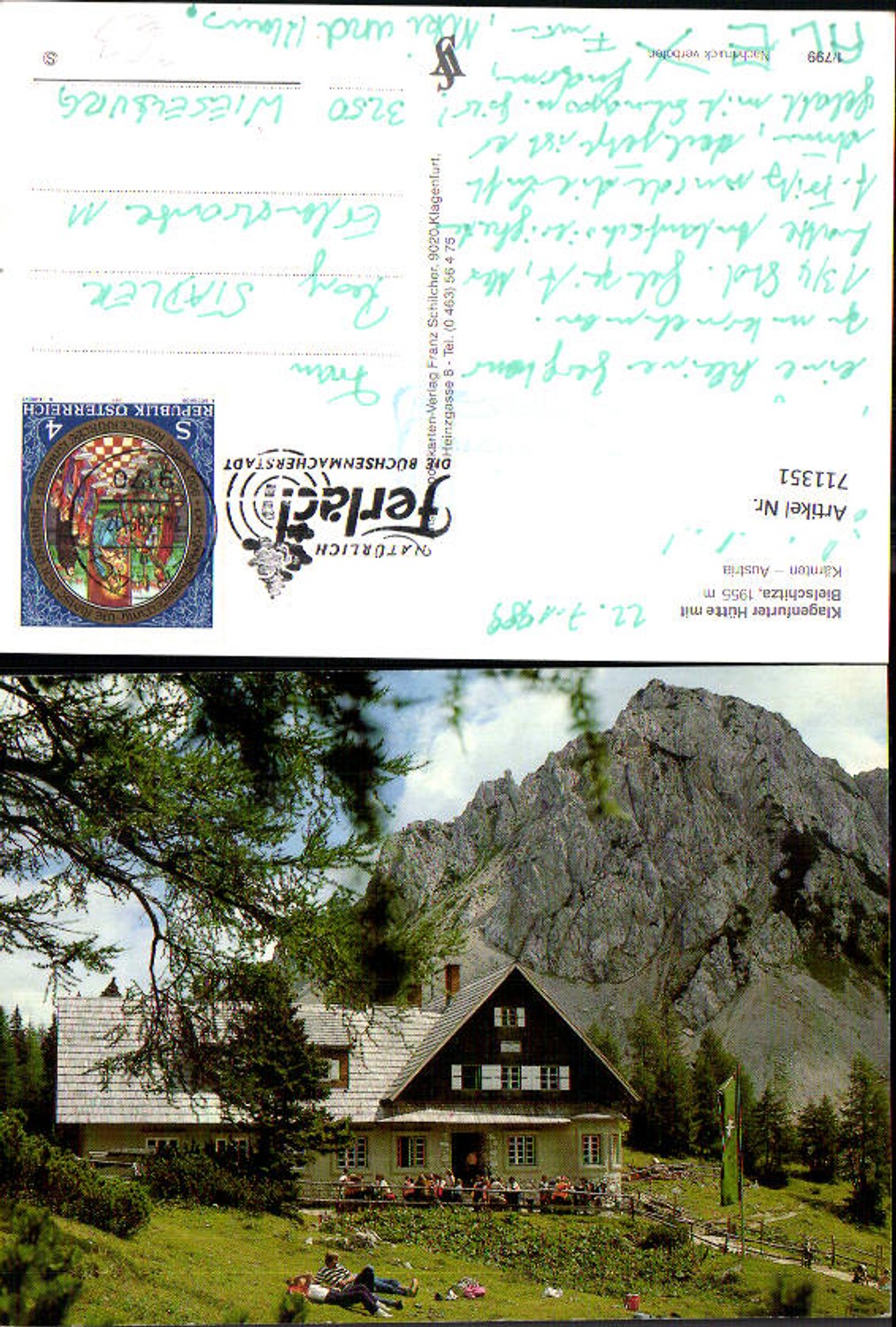 711351 Klagenfurter Hütte with Bielschitza Feistritz im Rosental