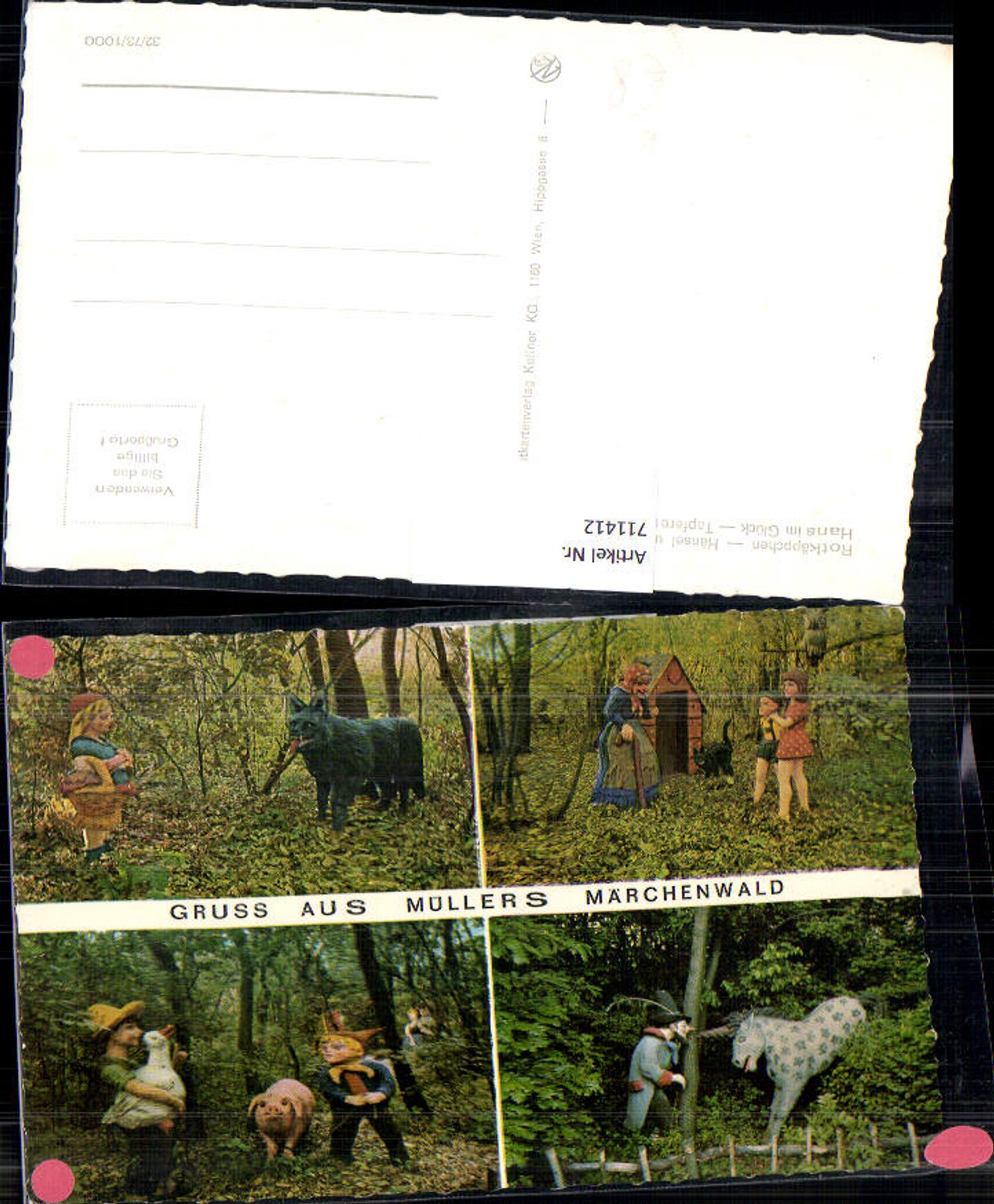 711412 Mehrbild AK St Margarethen im Burgenland Müllers Märchenwald Figuren Rotkäppchen Hans im Glück Märchen