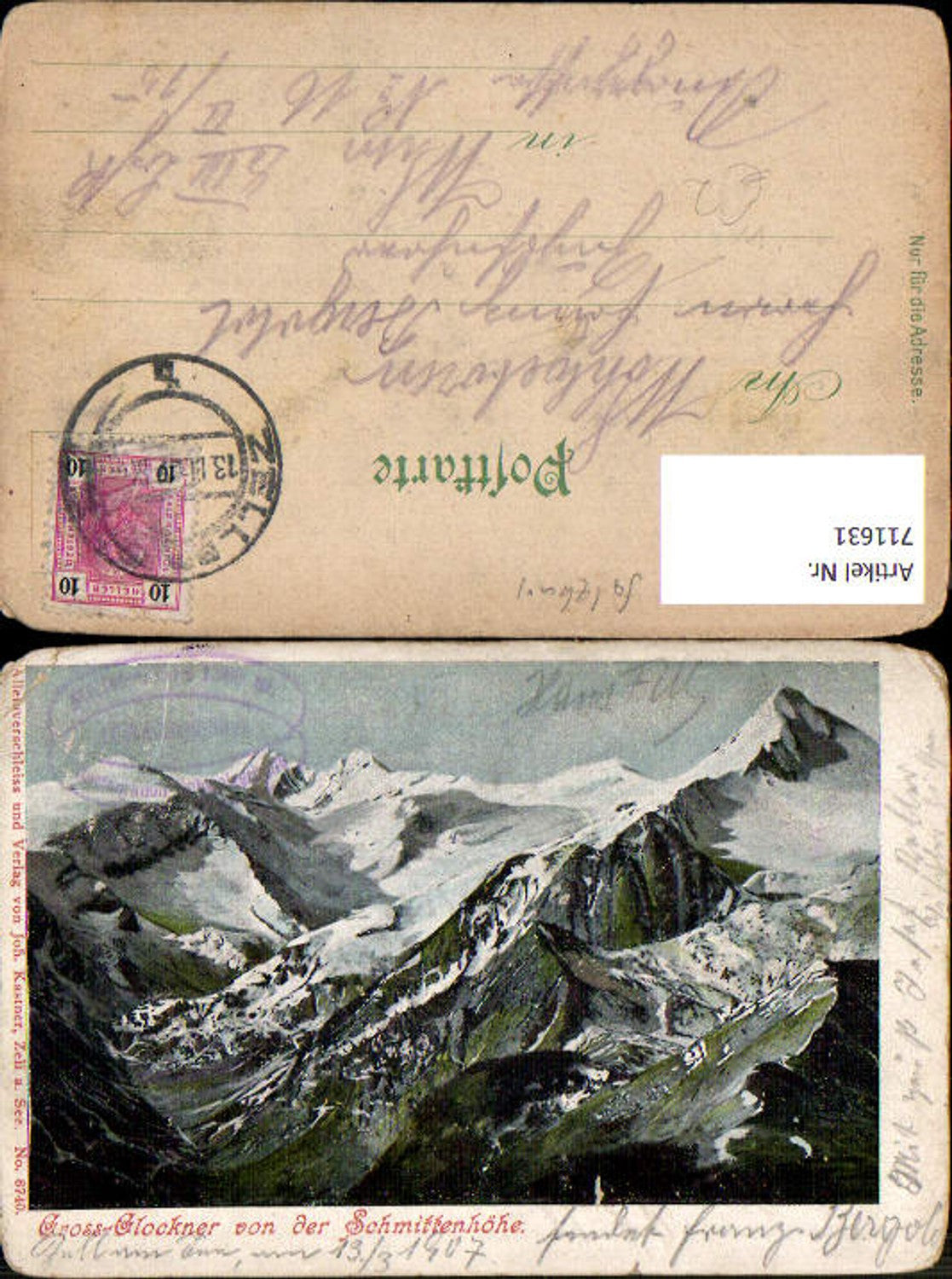 711631 Heiligenblut Großglockner v. d. Schmittenhöhe