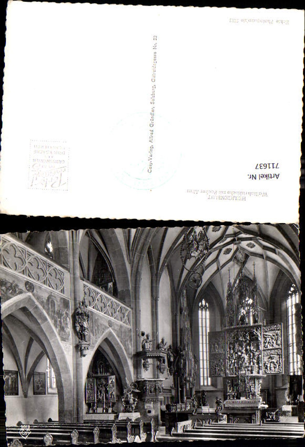 711637 Foto AK Heiligenblut Wallfahrtskirche mit Pacher Altar
