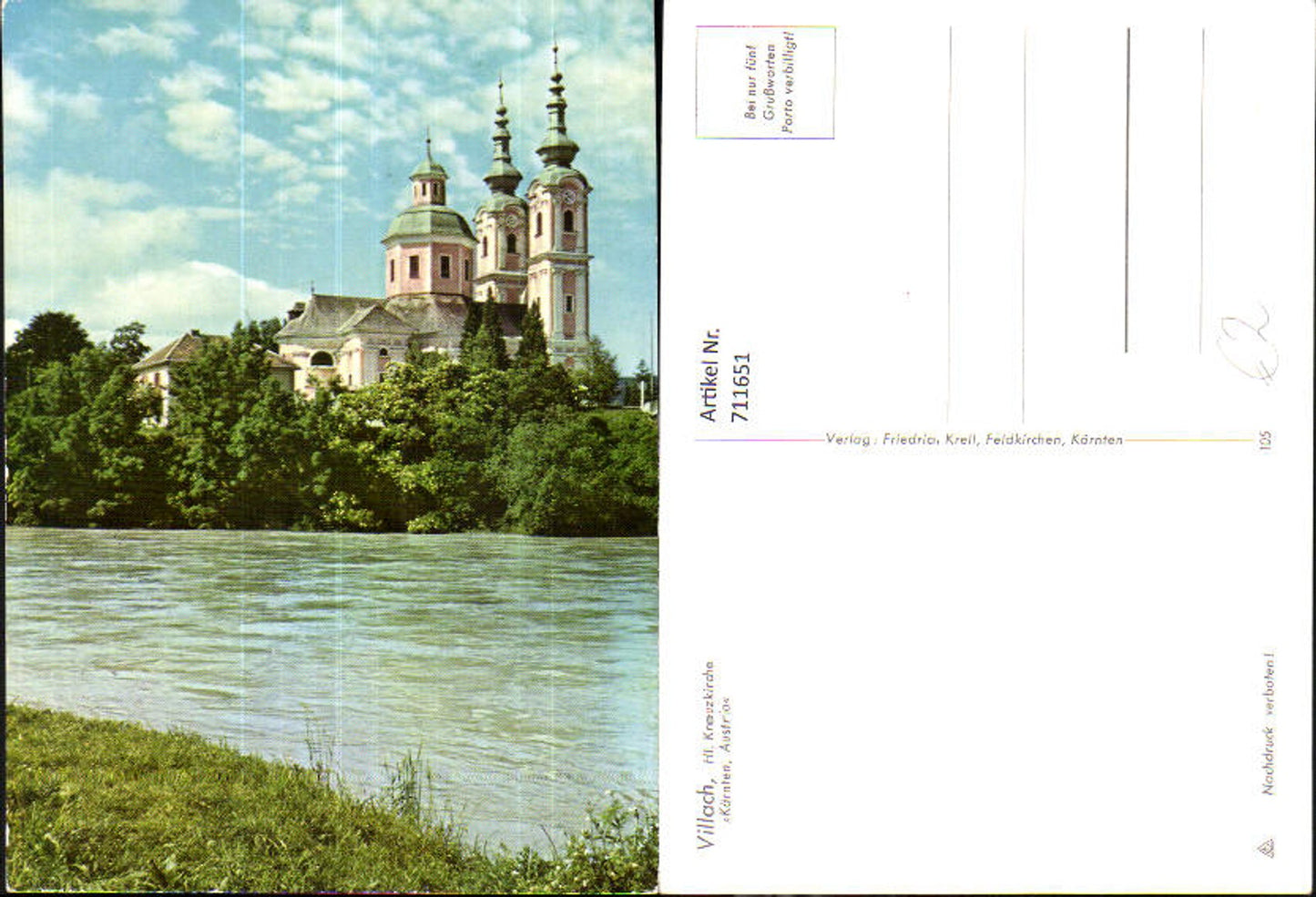 711651 Villach Hl. Kreuzkirche Ansicht
