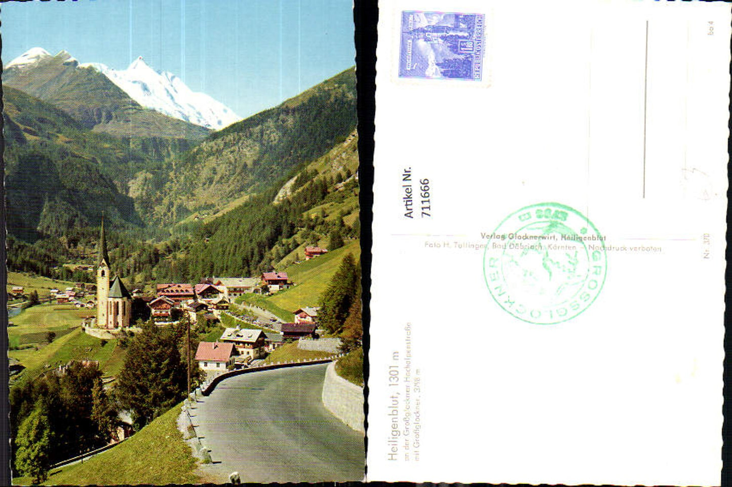 711666 Heiligenblut a. d. Großglockner Hochalpenstraße mit Großglockner u. Kirche