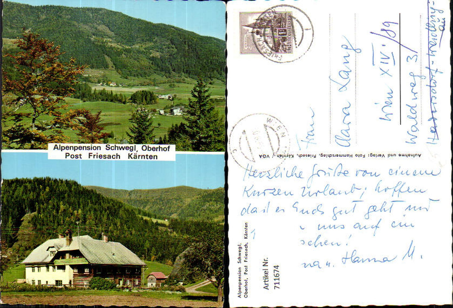 711674 Mehrbild AK Oberhof Friesach Alpenpension Schwegl