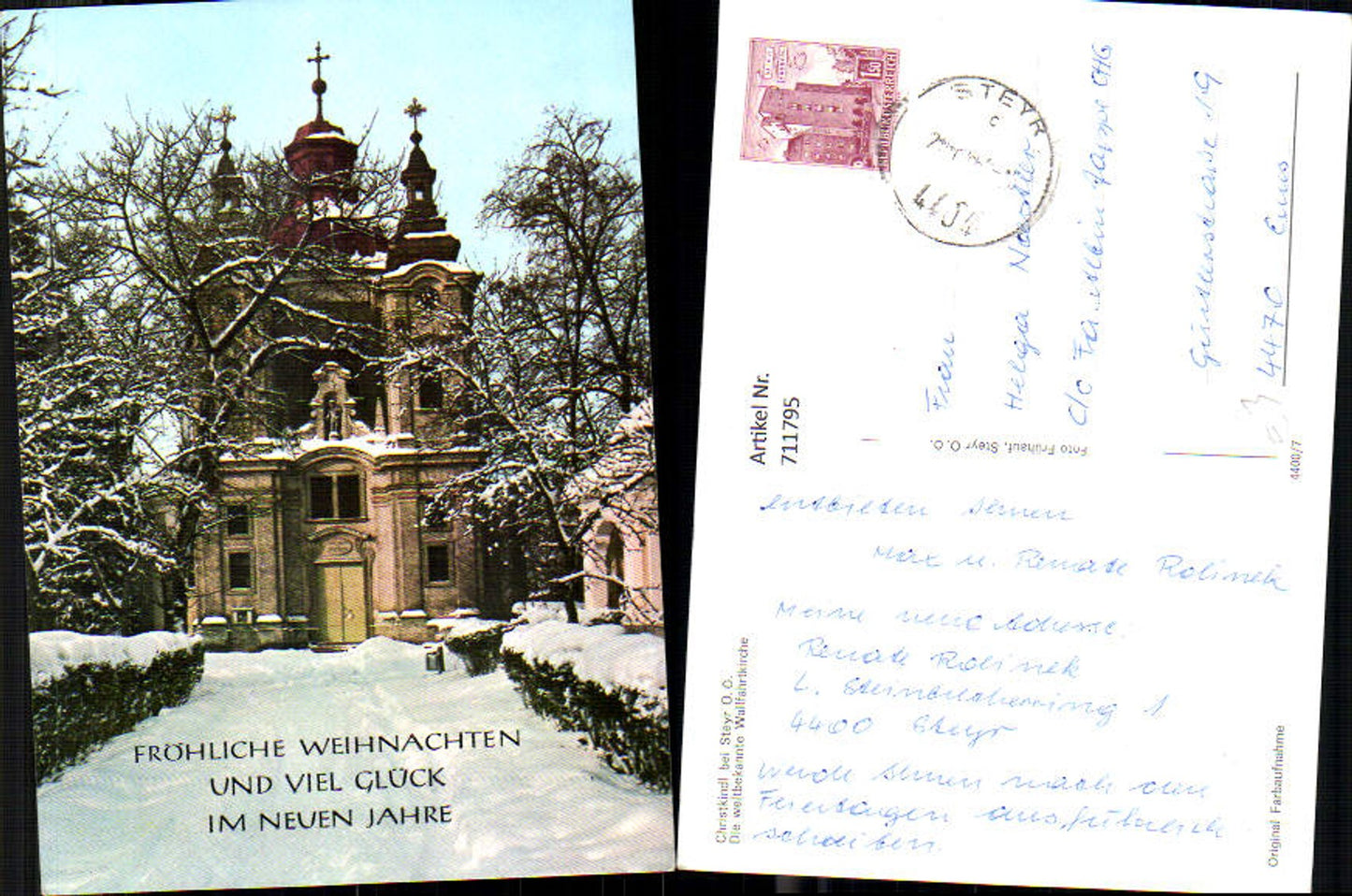 711795 Steyr Christkindl Pilgrimage Church Church in Winter Christmas New Year