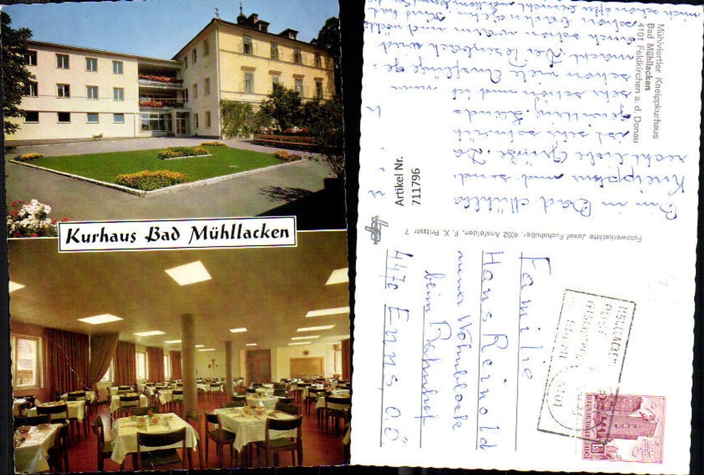 711796 Multi-image AK Bad Mühllacken Feldkirchen on the Danube Kneipp spa dining room