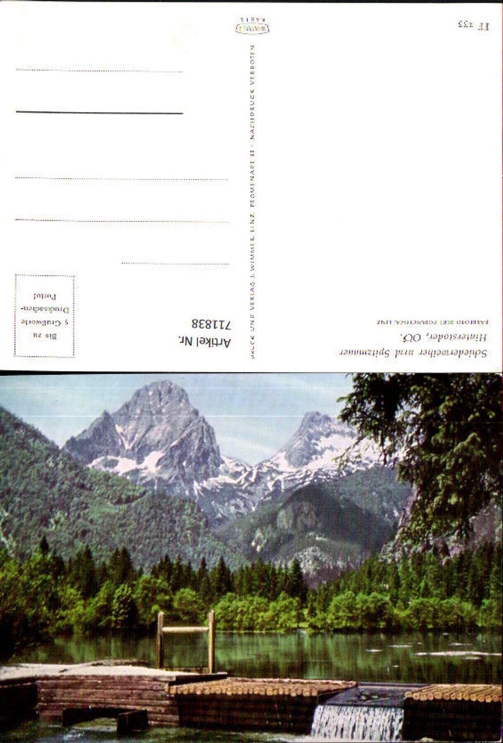 711838 Hinterstoder Schiederweiher and Spitzmauer