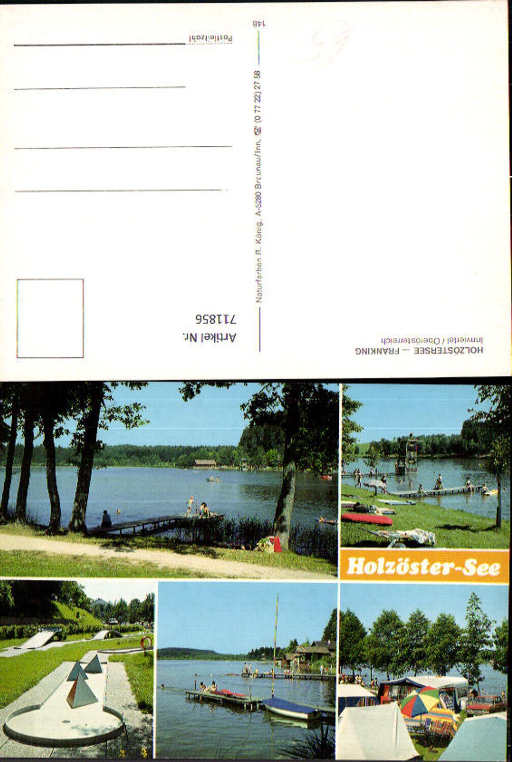 711856 Mehrbild AK Franking Holzöstersee Innviertel Camping Minigolf Badestrand