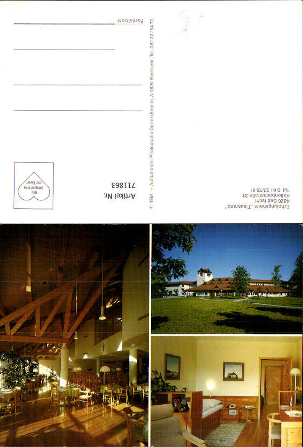 711863 Mehrbild AK Bad Ischl Erholungsheim Tisserand Zimmer Speisesaal
