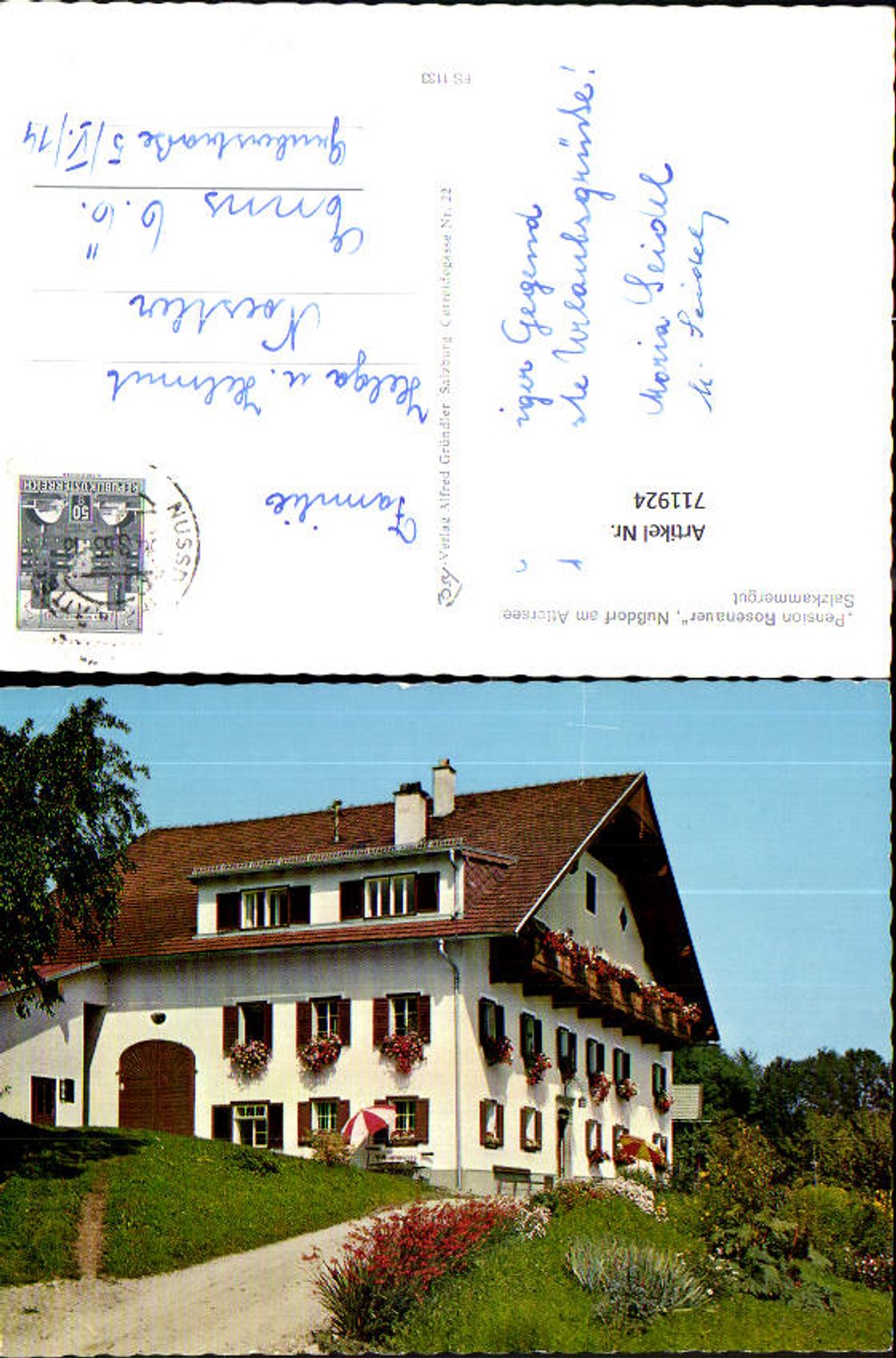711924 Nußdorf a. Attersee Pension Rosenauer Salzkammergut