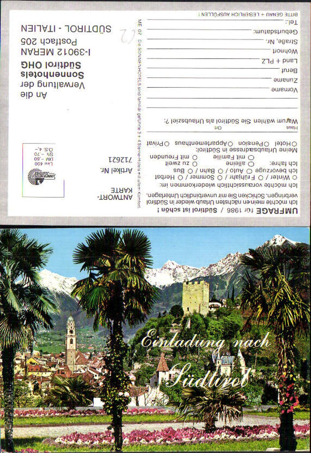 Alte Ansichtskarte – Old Postcard