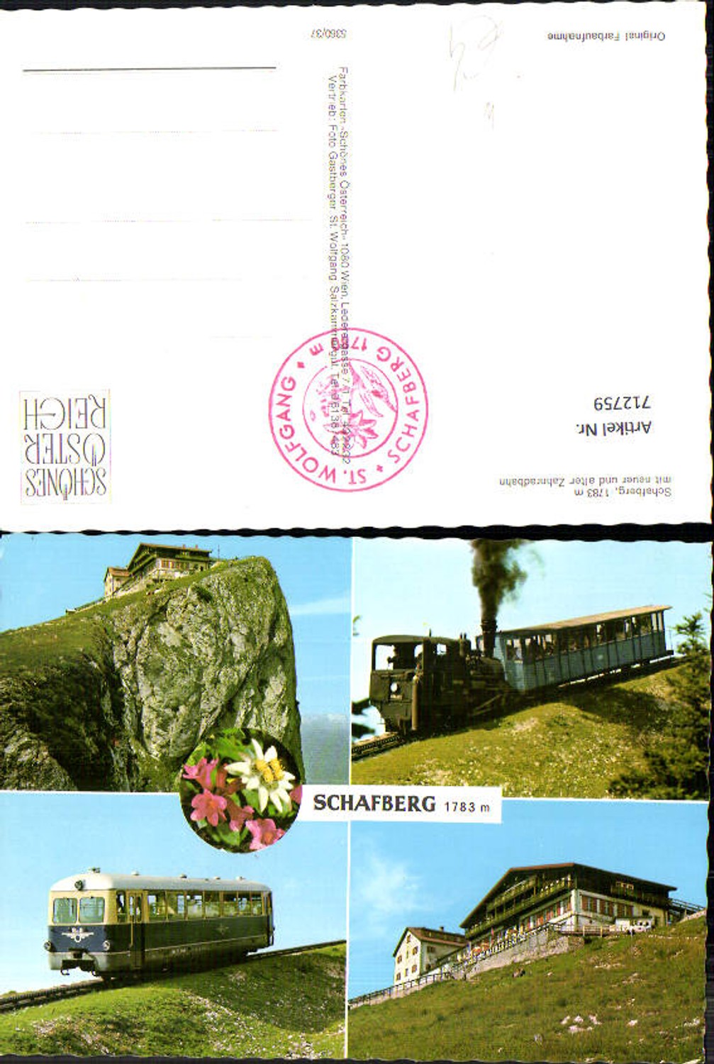 712759 Mehrbild AK Schafberg Zahnradbahn St Wolfgang im Salzkammergut Bergbahn Dampflok