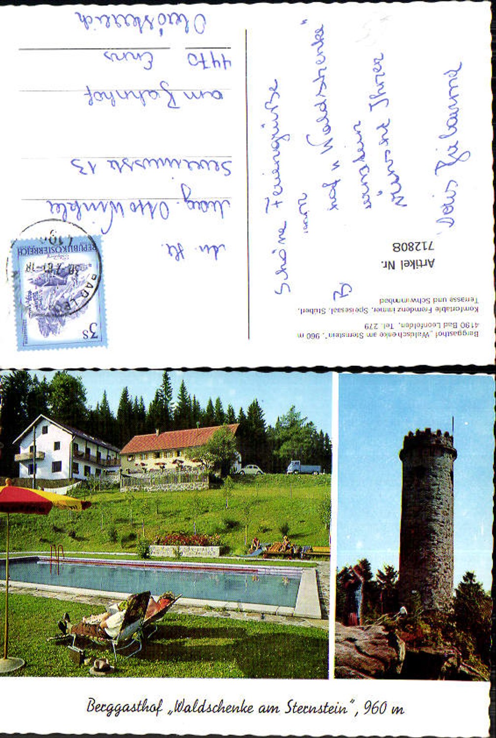 712808 Mehrbild AK Bad Leonfelden Berggasthof Waldschenke am Sternstein Aussichtswarte Turm