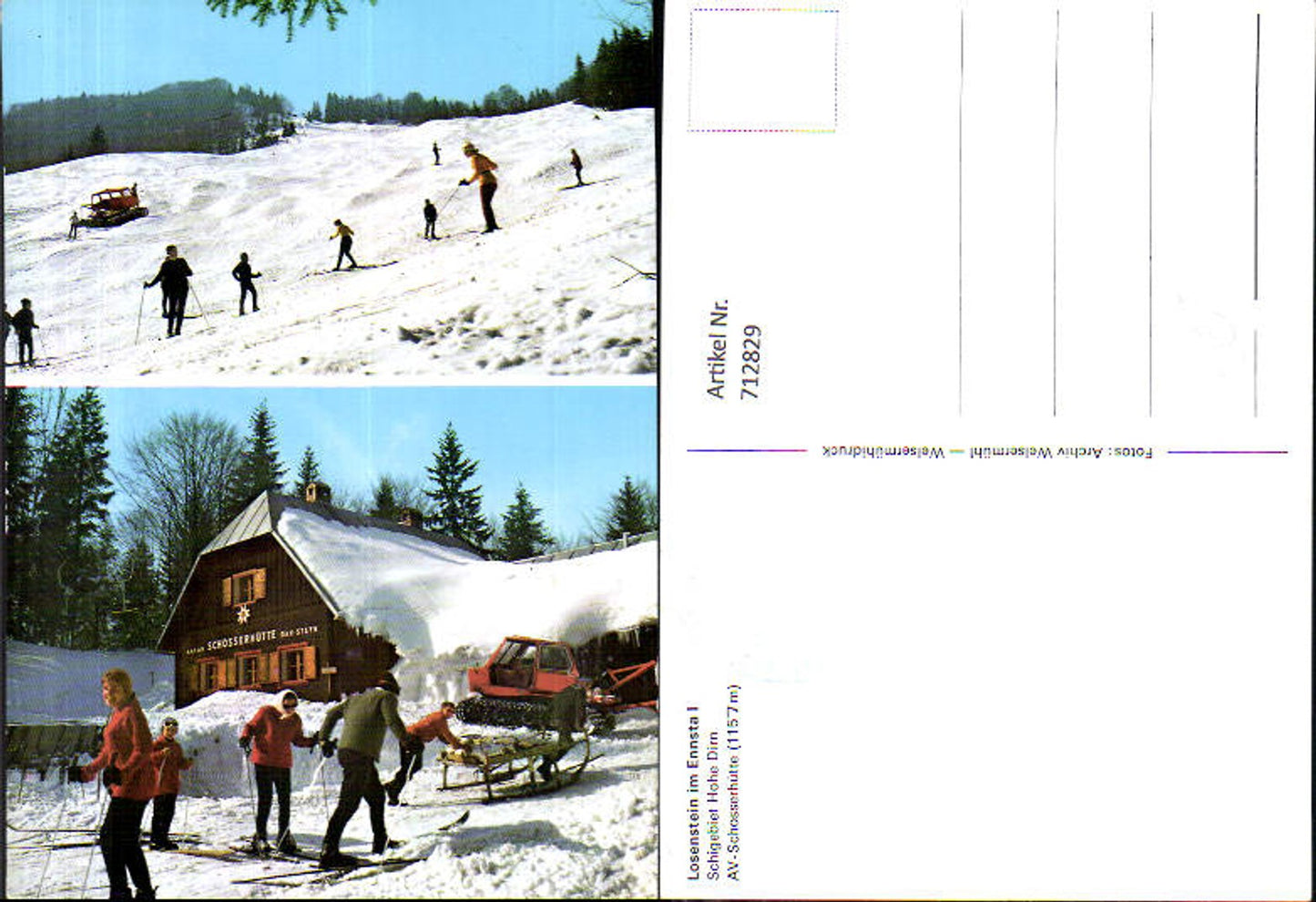 712829 Multi-image AK Losenstein in the Enns Valley Ski area Hohe Dirn Schlosserhütte Winter sports