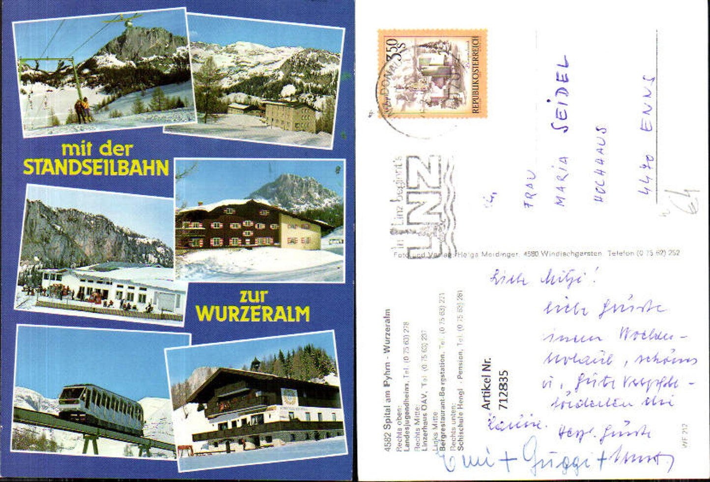 712835 Mehrbild AK Spital am Pyhrn Wurzeralm Landesjugendheim Linzerhaus Bergstation Bergbahn Wintersport