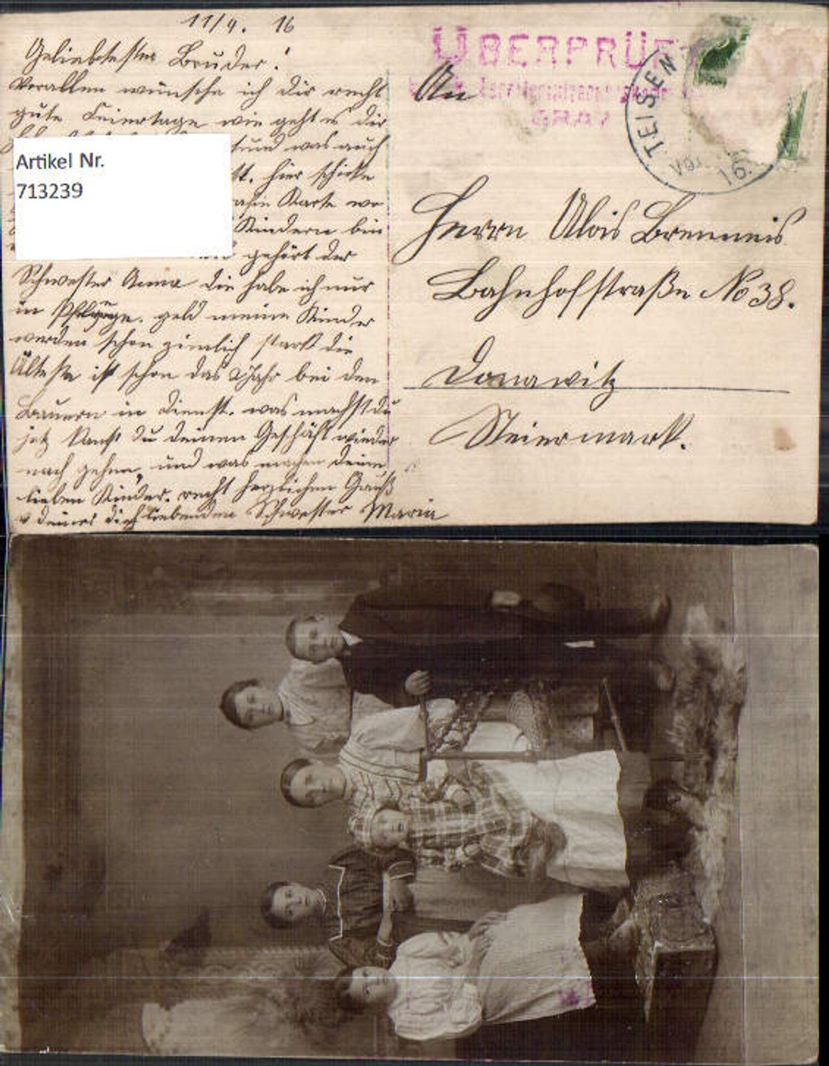 713239 Foto-AK Teisendorf Bayern Berchtesgaden Familie Prenneis
