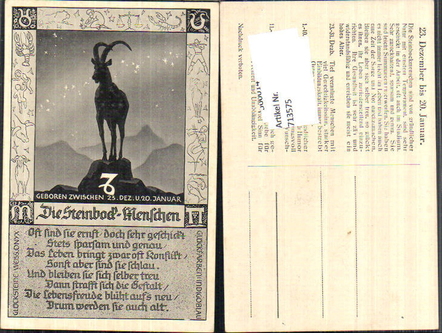 713575 Artist AK Zodiac Sign Capricorn