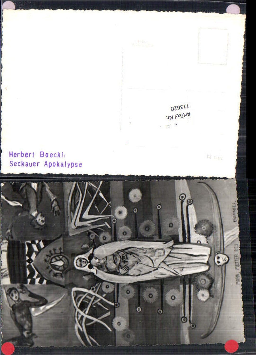 713620 seltene Foto-AK Herbert Boeckl Seckauer Apokalypse