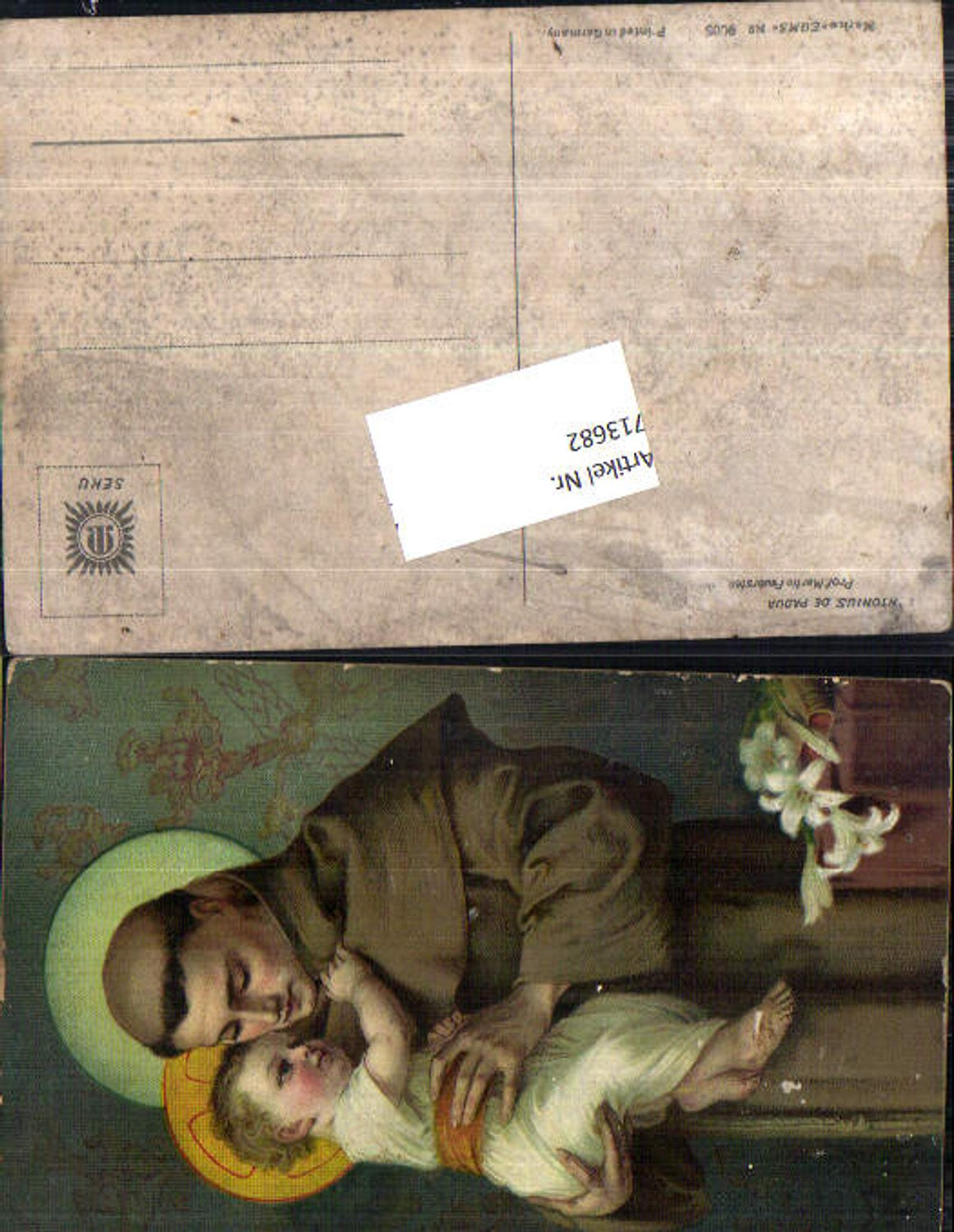 713682 Künstler AK Martin Feuerstein Antonius von Padua