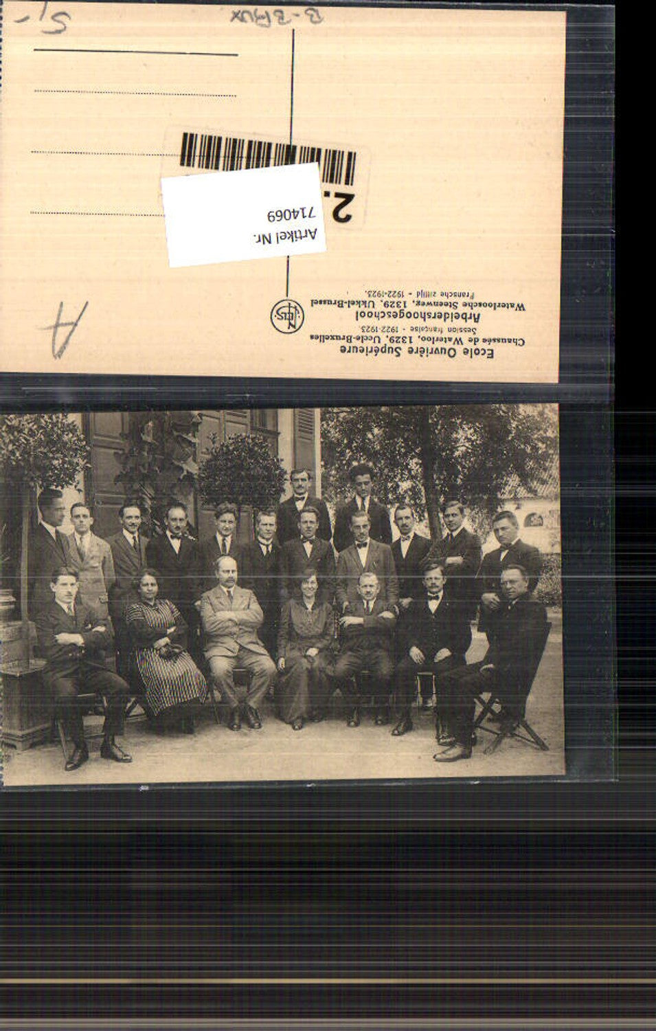714069 Uccle Bruxelles Ukkel Brüssel Ecole Ouvriere Superieure Chaussee de Waterloo Arbeidershoogeschool