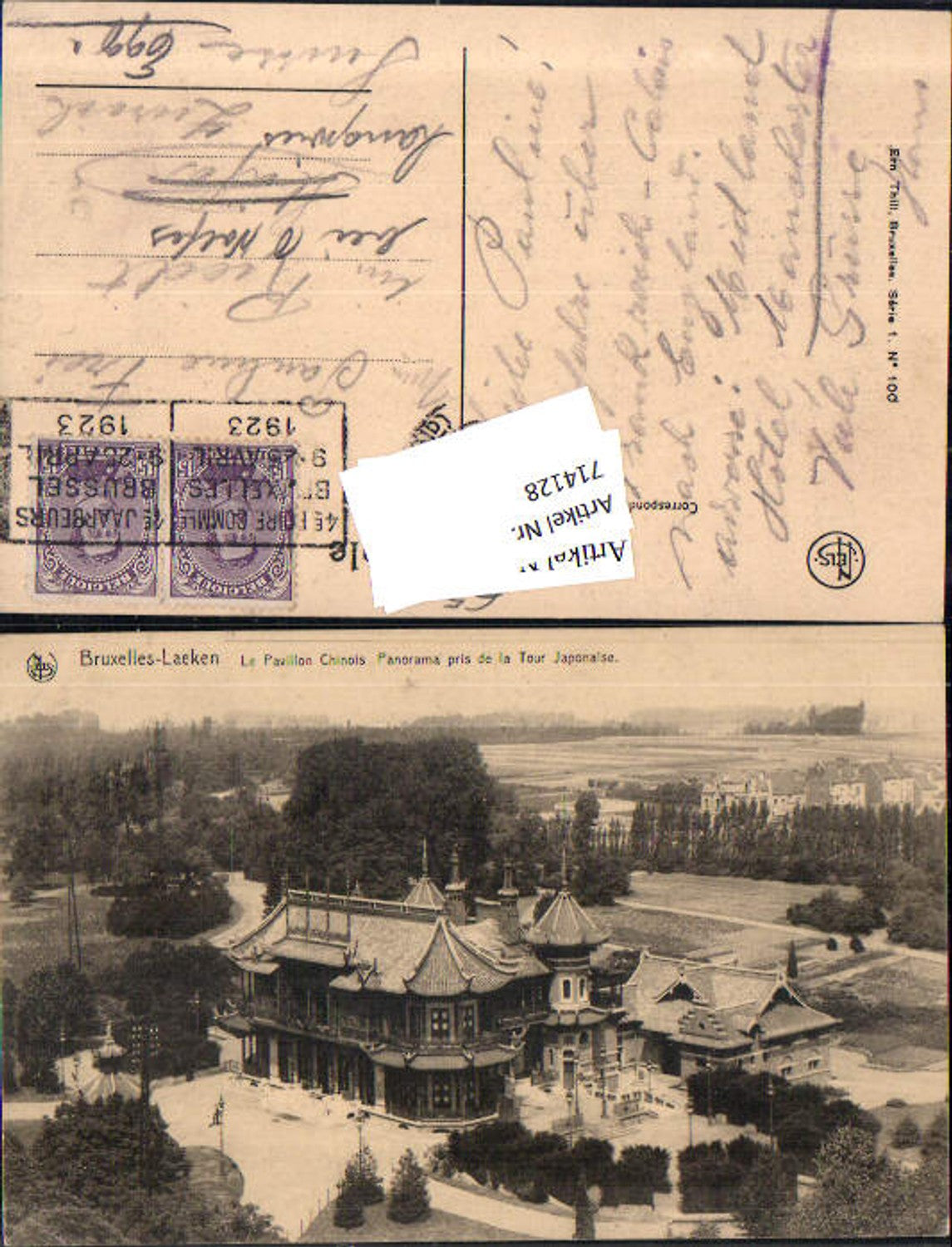 714128 Brüssel Bruxelles Laeken Le Pavillon Chinois Japonaise gel Riedt Langwies Zürich