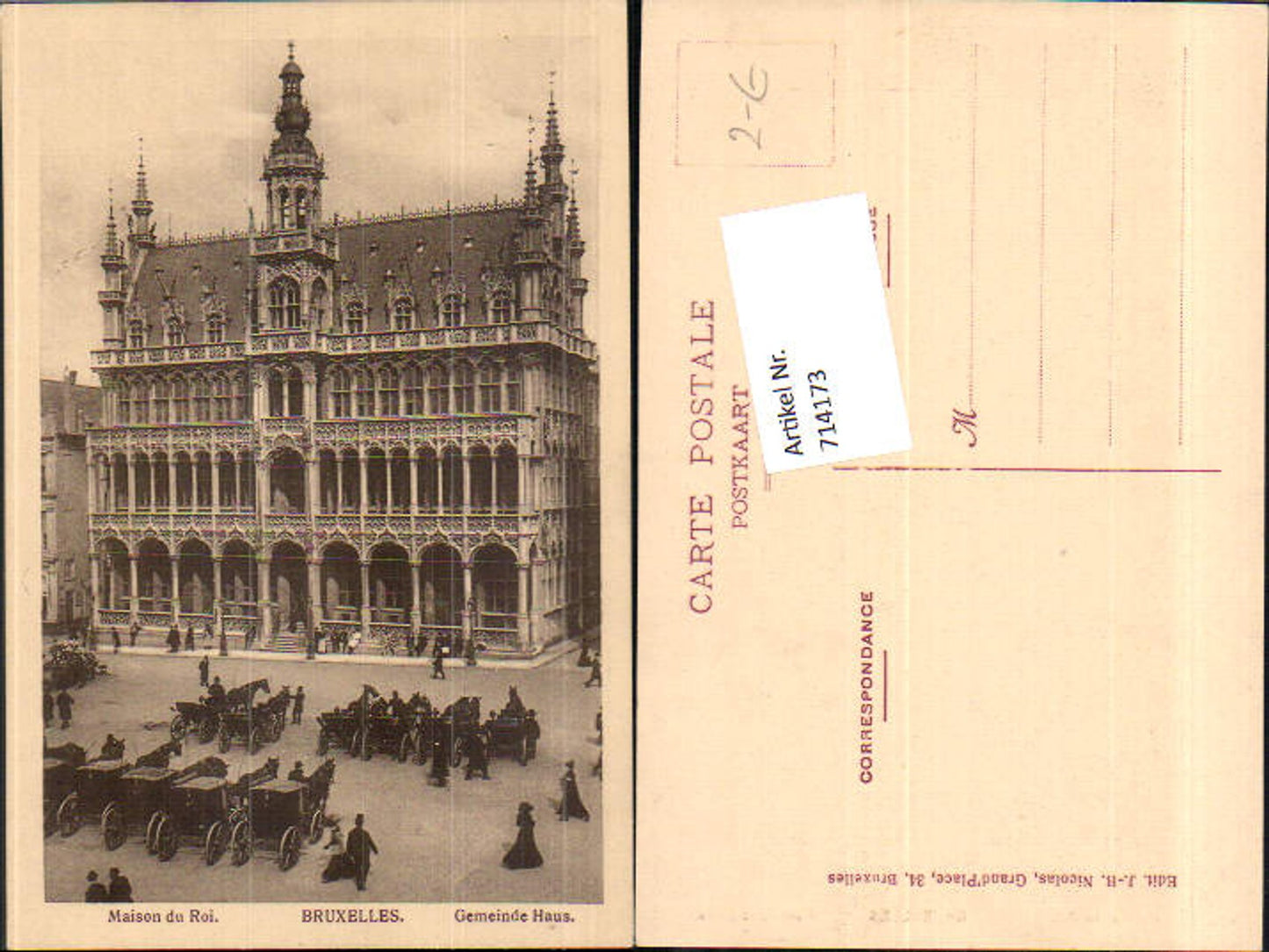 714173 Brussels, Maison du Roi (City Hall)