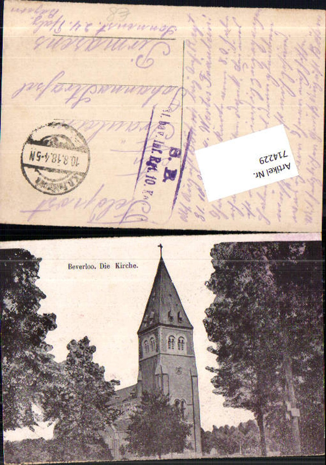 714229 Beverloo Kirche K.D. Feldpost Pirmasens