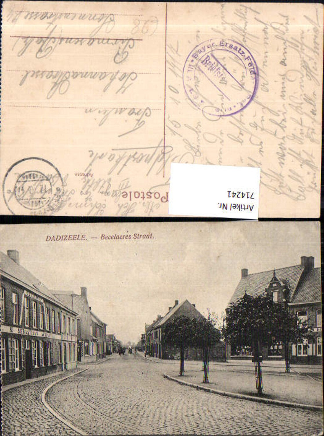 714241 Dadizeele Becelaeres Straat KD Feldpost Pirmasens
