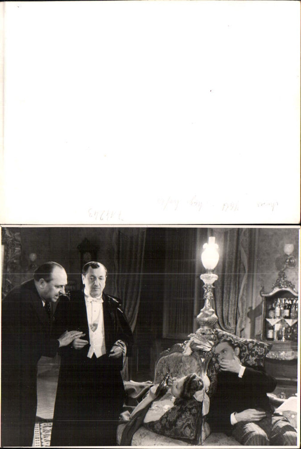 Rare press photograph by Hans Moser, Hans Holt, and Elfie Mayerhofer, 20x16 cm, 1941